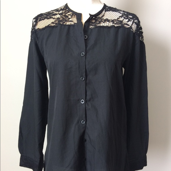 Kas Designs Black Lace Panel shirt - Picture 1 of 6